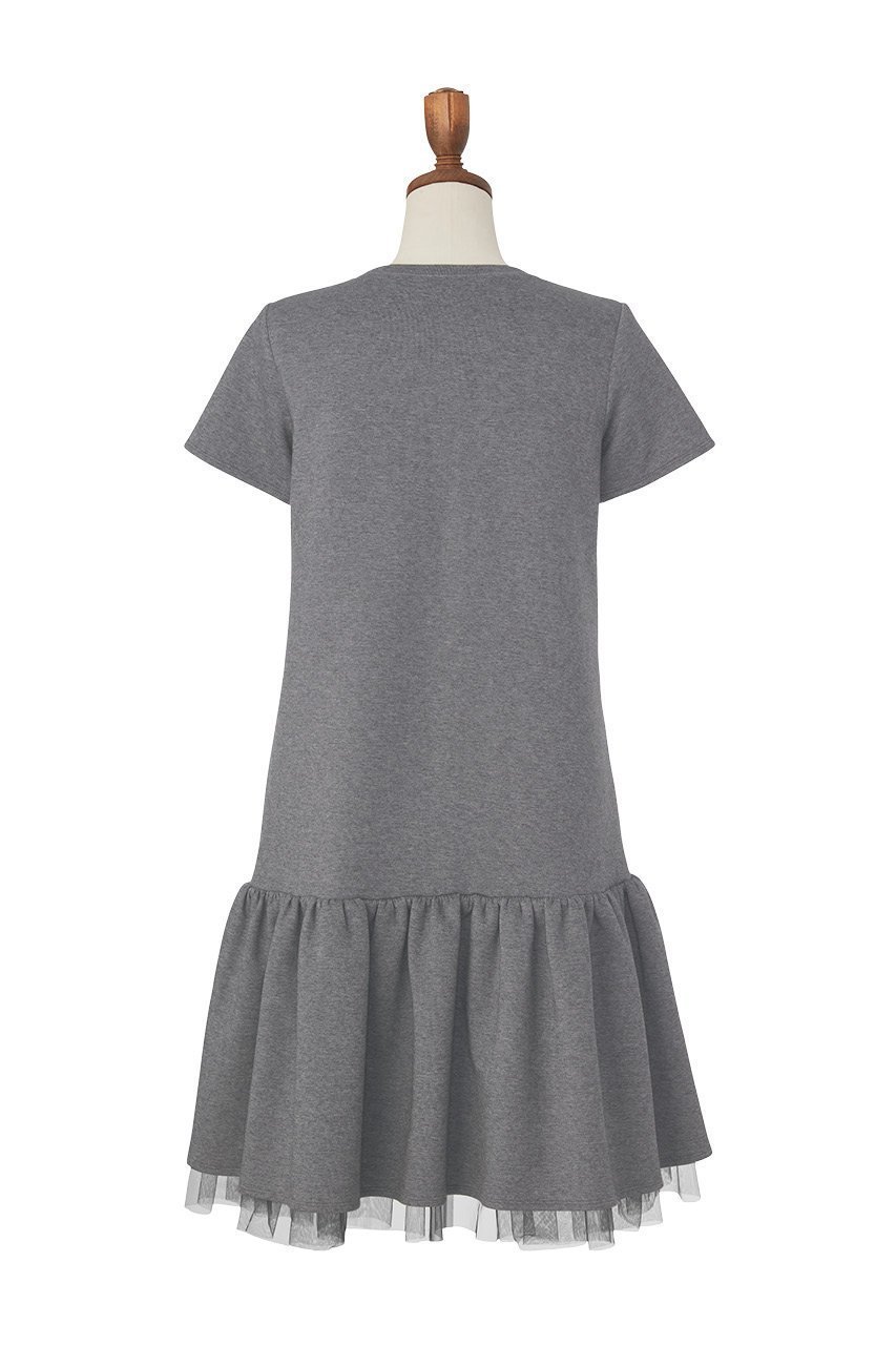 【デイジーリン/DAISY LIN】のジャージーフリルワンピース 人気、トレンドファッション・服の通販 founy(ファニー) 　ファッション　Fashion　レディースファッション　Fashion for Women　ワンピース　Dresses　チュニック　Tunic Tops & Dresses　エレガント 上品　Elegant　チュニック　Tunic, Long Top　チュール　Tulip, Tulip Motif　フリル　Frill, Ruffle　半袖　Short Sleeve, Half Sleeve　洗える　Machine Washable　other-2|ID: prp329100004005235 ipo3291000000032894460