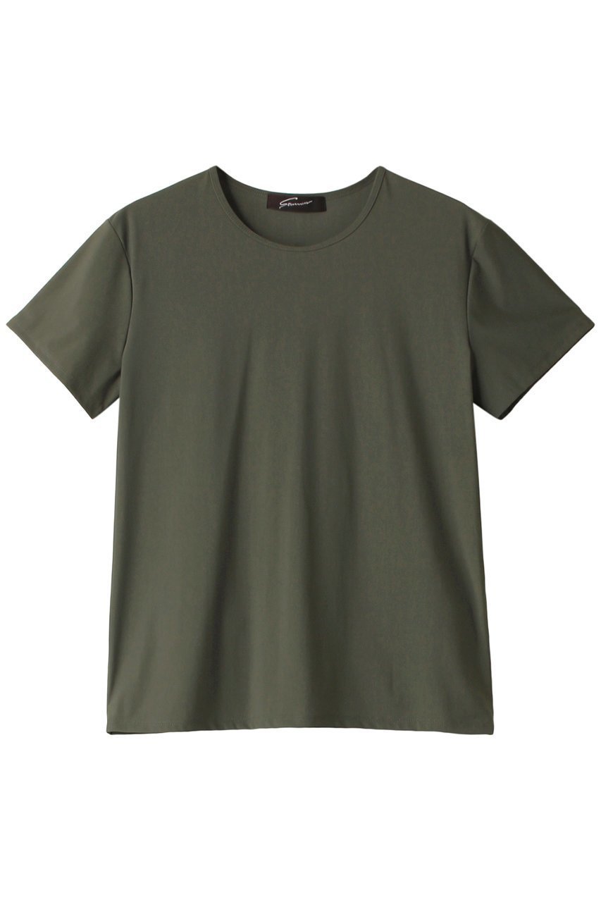 【スタニングルアー/STUNNING LURE】のスイムジャージーTシャツ インテリア・キッズ・メンズ・レディースファッション・服の通販 founy(ファニー) 　ファッション　Fashion　レディースファッション　Fashion for Women　トップス・カットソー　Cut & Sew Tops　シャツ・ブラウス・オフィスカジュアル　Elegant Blouses & Button-Ups　ロングTシャツ・Tシャツ　Longline T-Shirts & Tees　カットソー・ベーシックTシャツ　Cut-and-Sewn Tops / Stretch Tees & Basics　イタリア　Italy　コンパクト　Compact, Small Size　ショート　Short, Short Length　ストレッチ　Stretch, Stretchy Fabric　スポーティ　Sporty, Casual Athletic　スリーブ　Sleeve, Long Sleeve / Short Sleeve　夏　Summer　ダークグリーン|ID: prp329100004006817 ipo3291000000032921634
