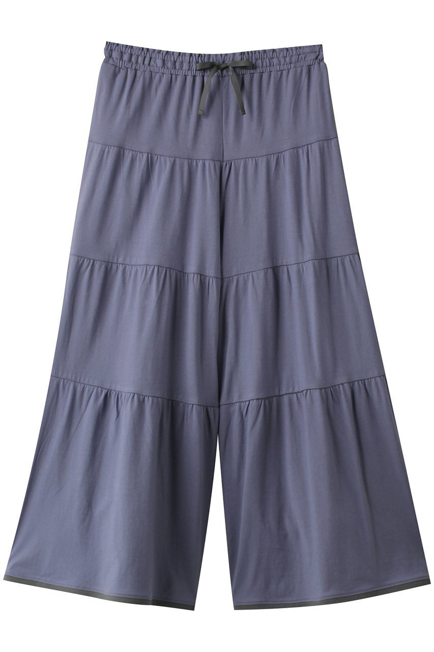 【キッドブルー/KID BLUE】の24バイカラー天竺ボトム インテリア・キッズ・メンズ・レディースファッション・服の通販 founy(ファニー) 　ファッション　Fashion　レディースファッション　Fashion for Women　ギャザー　Gathered, Ruffled　パジャマ　Pajamas, Sleepwear　フェミニン　Feminine, Girly　ボトム　Bottoms, Lower Wear　ロング　Long, Long-Length　ワイド　Wide, Wide Fit　夏　Summer　ネイビー|ID: prp329100004006821 ipo3291000000032834872