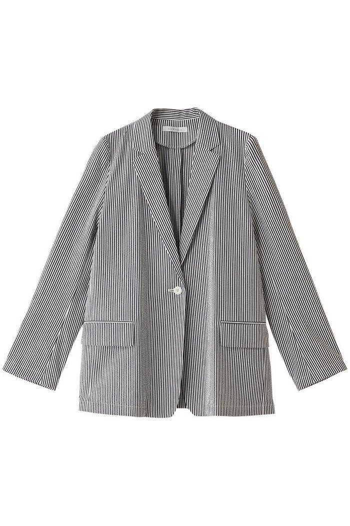 【コルピエロ/Col Pierrot】のコットンシルクストライプジャケット インテリア・キッズ・メンズ・レディースファッション・服の通販 founy(ファニー) https://founy.com/ ファッション Fashion レディースファッション Fashion for Women アウター Coat / Outerwear Collection レディースジャケット・軽アウター Jackets サッカー Seersucker, Summer Fabric シルク Silk, 100% Silk ジャケット Jacket, Outerwear セットアップ Set-Up, Coordinated Outfit デニム Denim, Jeans Material エレガント 上品 Elegant |ID: prp329100004006859 ipo3291000000036922532