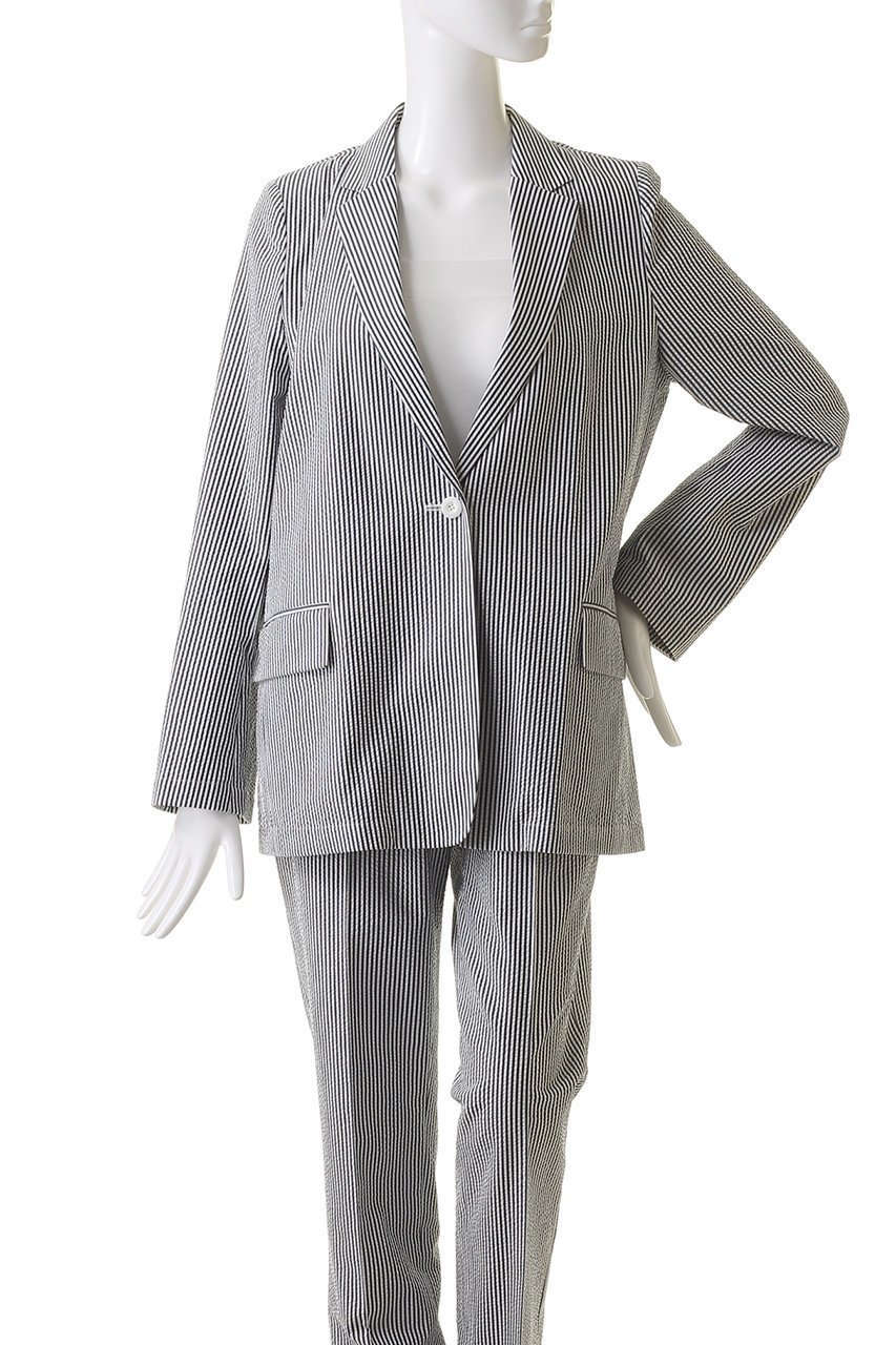 【コルピエロ/Col Pierrot】のコットンシルクストライプジャケット 人気、トレンドファッション・服の通販 founy(ファニー) ファッション Fashion レディースファッション Fashion for Women アウター Coat / Outerwear Collection レディースジャケット・軽アウター Jackets サッカー Seersucker, Summer Fabric シルク Silk, 100% Silk ジャケット Jacket, Outerwear セットアップ Set-Up, Coordinated Outfit デニム Denim, Jeans Material エレガント 上品 Elegant other-2|ID: prp329100004006859 ipo3291000000036922536