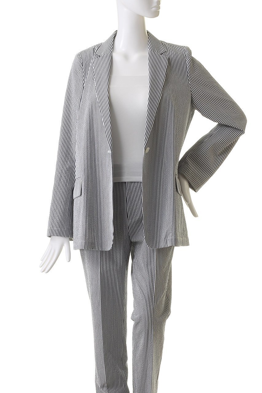 【コルピエロ/Col Pierrot】のコットンシルクストライプジャケット 人気、トレンドファッション・服の通販 founy(ファニー) ファッション Fashion レディースファッション Fashion for Women アウター Coat / Outerwear Collection レディースジャケット・軽アウター Jackets サッカー Seersucker, Summer Fabric シルク Silk, 100% Silk ジャケット Jacket, Outerwear セットアップ Set-Up, Coordinated Outfit デニム Denim, Jeans Material エレガント 上品 Elegant other-7|ID: prp329100004006859 ipo3291000000036922547