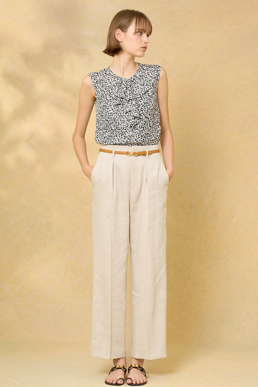 【アナイ/ANAYI】のモノトーンモザイクラッフルブラウス 人気、トレンドファッション・服の通販 founy(ファニー) 　ファッション　Fashion　レディースファッション　WOMEN　トップス・カットソー　Tops/Tshirt　キャミソール / ノースリーブ　No Sleeves　シャツ/ブラウス　Shirts/Blouses　イエロー　Yellow　オレンジ　Orange　サマー　Summer　スリット　Slit　セットアップ　Set Up　ツイル　Twill　ノースリーブ　No Sleeve　フロント　Front　ブライト　Bright　ブルゾン　Blouson　プリント　Print　モザイク　Mosaic　ラッフル　Raffle　おすすめ　Recommend　夏　Summer　other-6|ID: prp329100004006903 ipo3291000000031328564