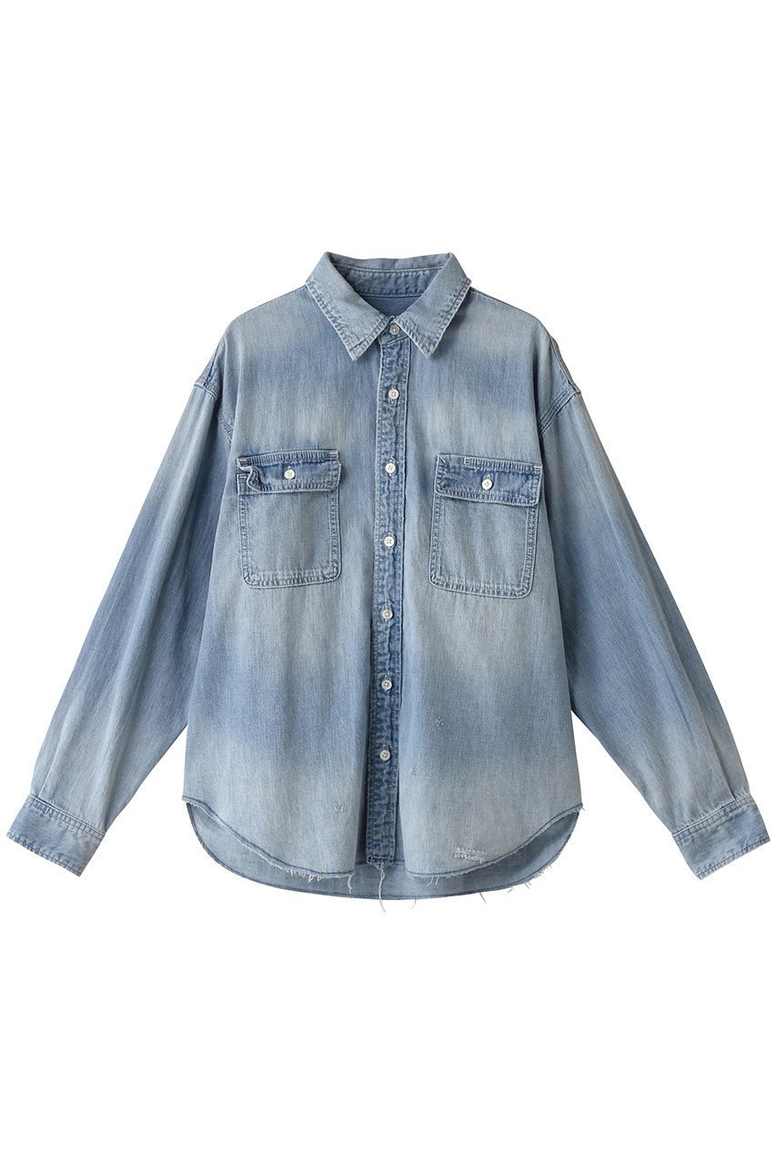 【マルティニーク/martinique】の《別注》【RED CARD TOKYO】Bronx デニムシャツ 人気、トレンドファッション・服の通販 founy(ファニー) 　ファッション　Fashion　レディースファッション　Fashion for Women　トップス・カットソー　Cut & Sew Tops　シャツ・ブラウス・オフィスカジュアル　Elegant Blouses & Button-Ups　スリーブ　Sleeve, Long Sleeve / Short Sleeve　デニム　Denim, Jeans Material　ロング　Long, Long-Length　別注　Limited Edition, Custom Order　定番　Standard, Basic Item　羽織　Haori, Light Jacket　 other-1|ID: prp329100004007966 ipo3291000000032884494