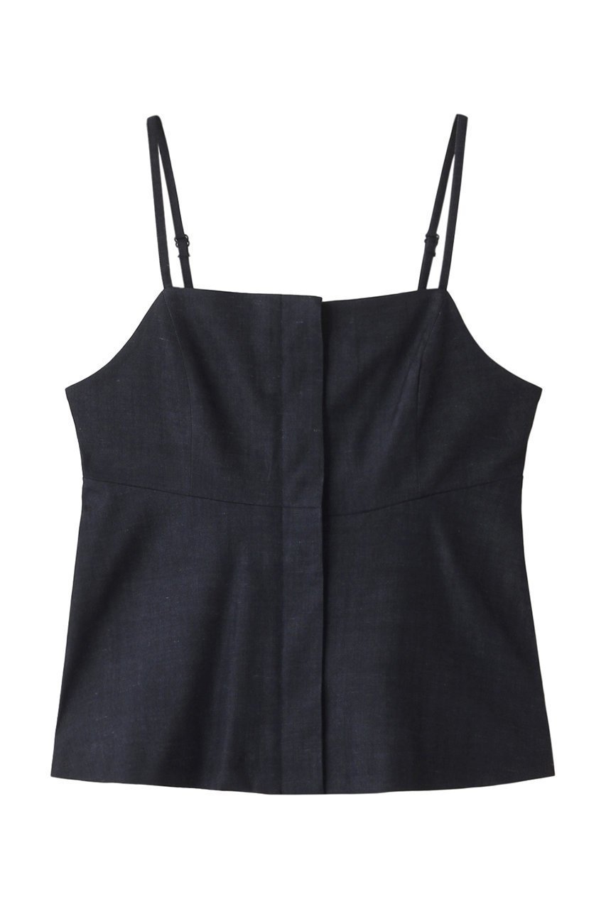 【アルアバイル/allureville】のデニムライクビスチェキャミ インテリア・キッズ・メンズ・レディースファッション・服の通販 founy(ファニー) 　ファッション　Fashion　レディースファッション　Fashion for Women　トップス・カットソー　Cut & Sew Tops　キャミソール&ノースリーブ　Camisoles & Sleeveless Tops　シャツ・ブラウス・オフィスカジュアル　Elegant Blouses & Button-Ups　ビスチェ　Bustiers & Corset Tops / Layered Bustier Style　キャミ　Camisole, Cami Top　トレンド　Trend, Trending Now　ノースリーブ　Sleeveless, No-Sleeve　ビスチェ　Bustier, Corset Top　フレア　Flare, Flared　ネイビー|ID: prp329100004007987 ipo3291000000032907330