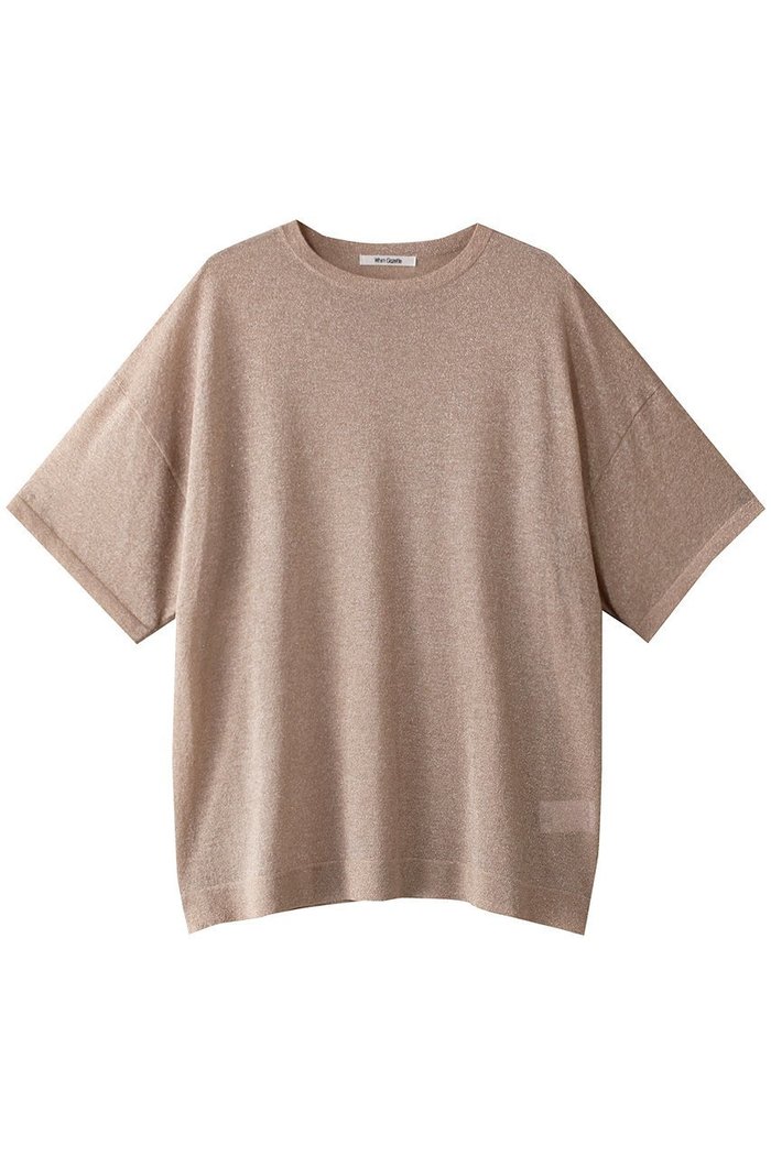 【ウィムガゼット/Whim Gazette】のラメニットTシャツ インテリア・キッズ・メンズ・レディースファッション・服の通販 founy(ファニー) https://founy.com/ ファッション Fashion レディースファッション Fashion for Women トップス・カットソー Cut & Sew Tops ニット Knit Tops & Sweaters シャツ・ブラウス・オフィスカジュアル Elegant Blouses & Button-Ups ロングTシャツ・Tシャツ Longline T-Shirts & Tees カットソー・ベーシックTシャツ Cut-and-Sewn Tops / Stretch Tees & Basics インナー Innerwear エレガント 上品 Elegant シアー Sheer, See-Through ショート Short, Short Length スリーブ Sleeve, Long Sleeve / Short Sleeve デニム Denim, Jeans Material リラックス Relax, Relaxed Fit |ID: prp329100004007992 ipo3291000000032859711