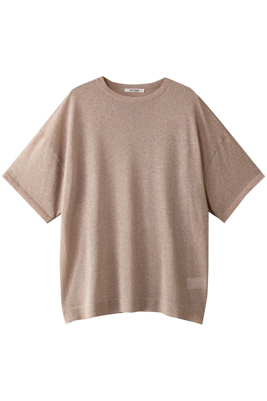 【ウィムガゼット/Whim Gazette】のラメニットTシャツ 人気、トレンドファッション・服の通販 founy(ファニー) 　ファッション　Fashion　レディースファッション　Fashion for Women　トップス・カットソー　Cut & Sew Tops　ニット　Knit Tops & Sweaters　シャツ・ブラウス・オフィスカジュアル　Elegant Blouses & Button-Ups　ロングTシャツ・Tシャツ　Longline T-Shirts & Tees　カットソー・ベーシックTシャツ　Cut-and-Sewn Tops / Stretch Tees & Basics　インナー　Innerwear　エレガント 上品　Elegant　シアー　Sheer, See-Through　ショート　Short, Short Length　スリーブ　Sleeve, Long Sleeve / Short Sleeve　デニム　Denim, Jeans Material　リラックス　Relax, Relaxed Fit　 other-1|ID: prp329100004007992 ipo3291000000032859711