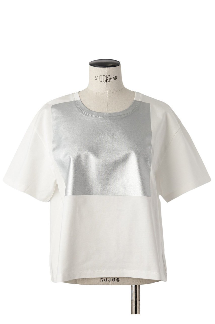 【オブリオ/AUBRIOT】のボクシーシェイプTシャツ 大人の最旬トレンドファッション＆コーディネート founy(ファウニー) 　ファッション　Fashion　レディースファッション　Fashion for Women　トップス・カットソー　Cut & Sew Tops　シャツ・ブラウス・オフィスカジュアル　Elegant Blouses & Button-Ups　ロングTシャツ・Tシャツ　Longline T-Shirts & Tees　カットソー・ベーシックTシャツ　Cut-and-Sewn Tops / Stretch Tees & Basics　コンパクト　Compact, Small Size　ショート　Short, Short Length　ジャケット　Jacket, Outerwear　スリーブ　Sleeve, Long Sleeve / Short Sleeve　フォルム　Silhouette, Form　ベーシック　Basic, Essential　 other-1|ID: prp329100004007998 ipo3291000000036984432