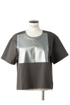 【オブリオ/AUBRIOT】のボクシーシェイプTシャツ 大人の最旬トレンドファッション＆コーディネート founy(ファウニー) ファッション Fashion レディースファッション Fashion for Women トップス・カットソー Cut & Sew Tops シャツ・ブラウス・オフィスカジュアル Elegant Blouses & Button-Ups ロングTシャツ・Tシャツ Longline T-Shirts & Tees カットソー・ベーシックTシャツ Cut-and-Sewn Tops / Stretch Tees & Basics コンパクト Compact, Small Size ショート Short, Short Length ジャケット Jacket, Outerwear スリーブ Sleeve, Long Sleeve / Short Sleeve フォルム Silhouette, Form ベーシック Basic, Essential thumbnail チャコールグレー|ID: prp329100004007998 ipo3291000000036984435