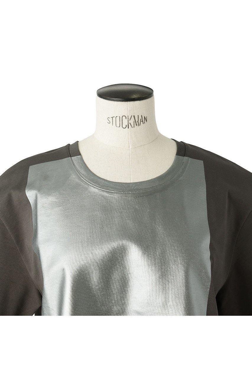 【オブリオ/AUBRIOT】のボクシーシェイプTシャツ 大人の最旬トレンドファッション＆コーディネート founy(ファウニー) 　ファッション　Fashion　レディースファッション　Fashion for Women　トップス・カットソー　Cut & Sew Tops　シャツ・ブラウス・オフィスカジュアル　Elegant Blouses & Button-Ups　ロングTシャツ・Tシャツ　Longline T-Shirts & Tees　カットソー・ベーシックTシャツ　Cut-and-Sewn Tops / Stretch Tees & Basics　コンパクト　Compact, Small Size　ショート　Short, Short Length　ジャケット　Jacket, Outerwear　スリーブ　Sleeve, Long Sleeve / Short Sleeve　フォルム　Silhouette, Form　ベーシック　Basic, Essential　other-4|ID: prp329100004007998 ipo3291000000036984441