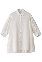 【ミディウミソリッド/MIDIUMISOLID】のsheer slit slv tunic shirt シャツ off white|ID:prp329100004008717