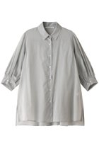 【ミディウミソリッド/MIDIUMISOLID】のsheer slit slv tunic shirt シャツ l.gray|ID:prp329100004008717