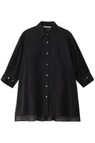【ミディウミソリッド/MIDIUMISOLID】のsheer slit slv tunic shirt シャツ black|ID: prp329100004008717 ipo3291000000026534344