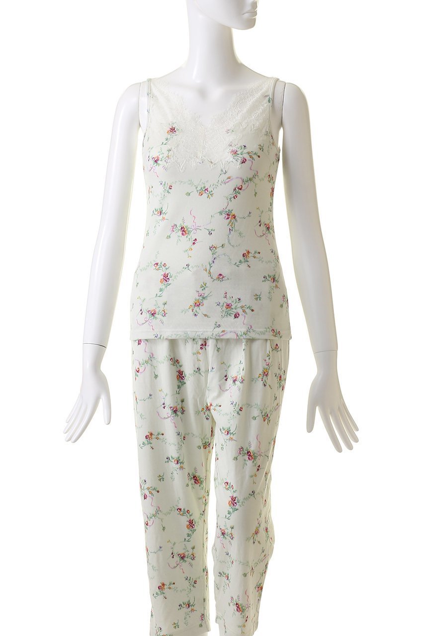 【イクコ/IKUKO】の60接結花柄プリント リバーレースキャミソール 人気、トレンドファッション・服の通販 founy(ファニー) 　ファッション　Fashion　レディースファッション　Fashion for Women　下着・ランジェリー　Lingerie & Intimates　その他ランジェリー・インナーアイテム　Other Lingerie / Intimates　インナー　Innerwear　キャミソール　Camisole, Spaghetti Strap Top　フィット　Fit, Slim Fit　プリント　Print, Printed Pattern　ランジェリー　Lingerie, Intimate Wear　レース　Lace, Lace Fabric　エレガント 上品　Elegant　other-2|ID: prp329100004008720 ipo3291000000035396379