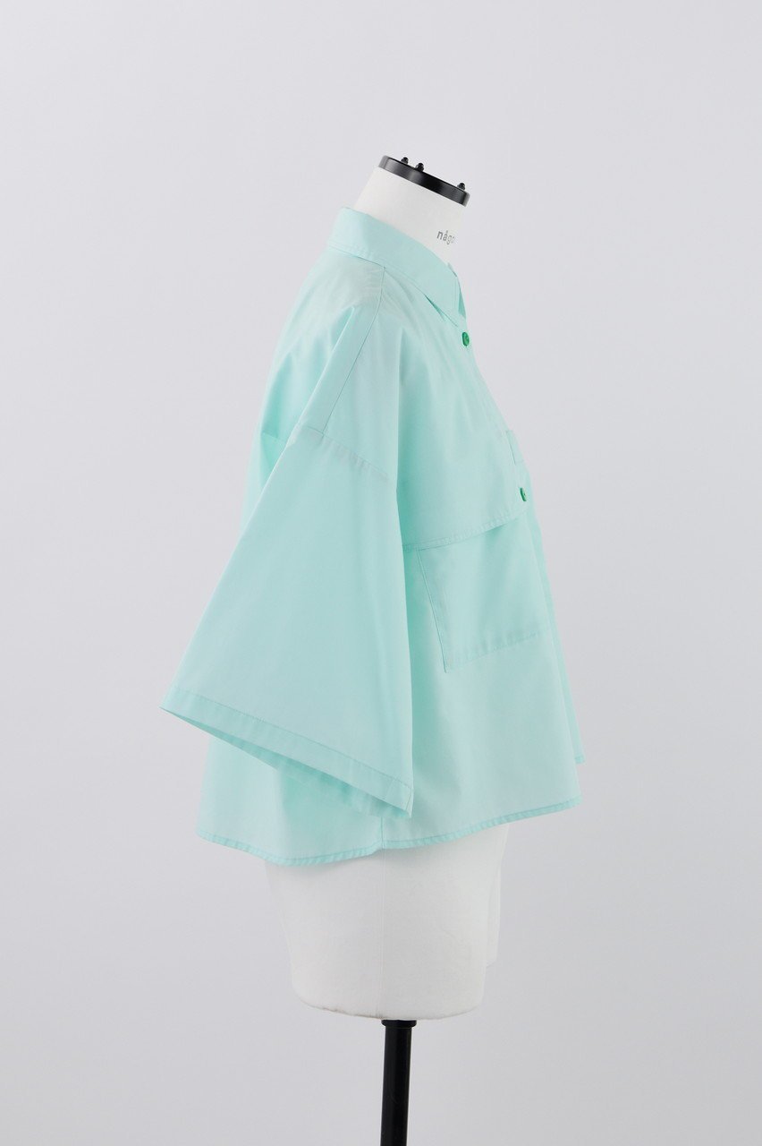 【ナゴンスタンス/nagonstans】のソフトブロード フレアスリーブ SH/シャツ 人気、トレンドファッション・服の通販 founy(ファニー) 　ファッション　Fashion　レディースファッション　Fashion for Women　トップス・カットソー　Cut & Sew Tops　シャツ・ブラウス・オフィスカジュアル　Elegant Blouses & Button-Ups　クロップド　Cropped, Short Length　ショート　Short, Short Length　シンプル　Simple, Minimal　スリーブ　Sleeve, Long Sleeve / Short Sleeve　フレア　Flare, Flared　ブロード　Broadcloth, Fine Cotton　other-4|ID: prp329100004010171 ipo3291000000032908845