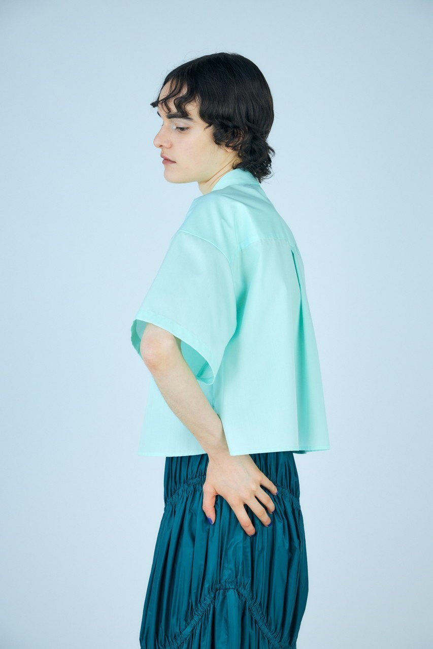 【ナゴンスタンス/nagonstans】のソフトブロード フレアスリーブ SH/シャツ 人気、トレンドファッション・服の通販 founy(ファニー) 　ファッション　Fashion　レディースファッション　Fashion for Women　トップス・カットソー　Cut & Sew Tops　シャツ・ブラウス・オフィスカジュアル　Elegant Blouses & Button-Ups　クロップド　Cropped, Short Length　ショート　Short, Short Length　シンプル　Simple, Minimal　スリーブ　Sleeve, Long Sleeve / Short Sleeve　フレア　Flare, Flared　ブロード　Broadcloth, Fine Cotton　other-8|ID: prp329100004010171 ipo3291000000032908856