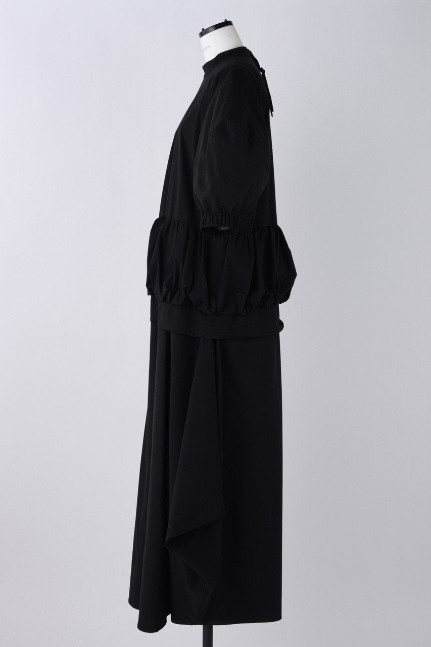 【ナゴンスタンス/nagonstans】の2.5レイヤータフタ タックギャザーフレア DRS/ドレス 人気、トレンドファッション・服の通販 founy(ファニー) 　ファッション　Fashion　レディースファッション　Fashion for Women　ワンピース　Dresses　フォーマル・パーティードレス・結婚式用ドレス　Elegant & Casual Dresses　チュニック　Tunic Tops & Dresses　スリーブ　Sleeve, Long Sleeve / Short Sleeve　チュニック　Tunic, Long Top　ドレス　Dress, One-Piece　フェミニン　Feminine, Girly　ロング　Long, Long-Length　other-2|ID: prp329100004010175 ipo3291000000032899158