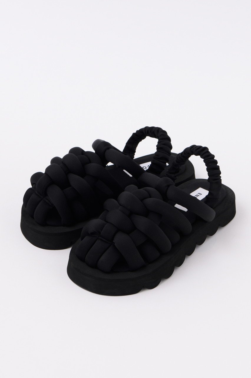 【エンフォルド/ENFOLD】のパデットサンダル インテリア・キッズ・メンズ・レディースファッション・服の通販 founy(ファニー) 　ファッション　Fashion　レディースファッション　Fashion for Women　カッティング　Cutting Detail　サンダル　Sandals, Summer Shoes　ブラック|ID: prp329100004010178 ipo3291000000036038017