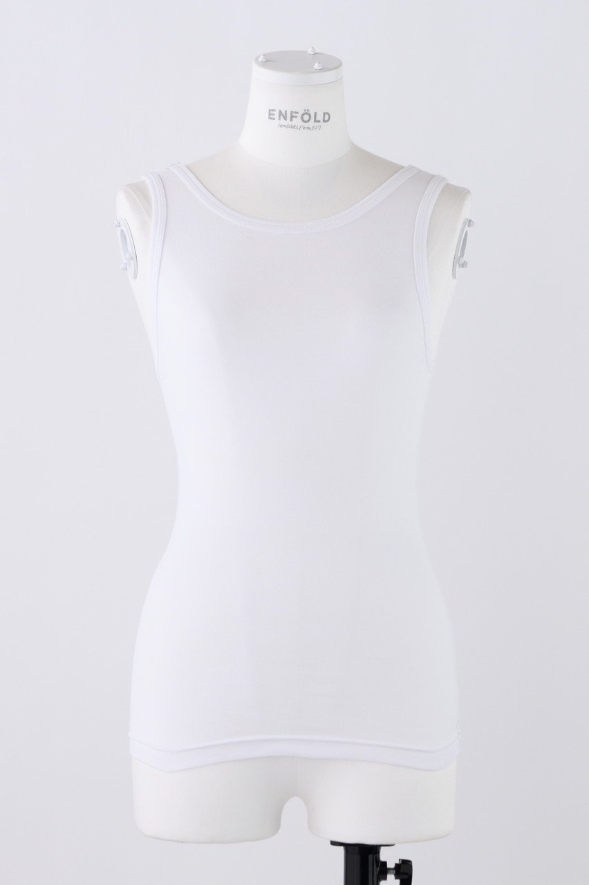 【エンフォルド/ENFOLD】のスビンフライス Basic T/T タンクトップ インテリア・キッズ・メンズ・レディースファッション・服の通販 founy(ファニー) 　ファッション　Fashion　レディースファッション　Fashion for Women　トップス・カットソー　Cut & Sew Tops　キャミソール&ノースリーブ　Camisoles & Sleeveless Tops　シャツ・ブラウス・オフィスカジュアル　Elegant Blouses & Button-Ups　ロングTシャツ・Tシャツ　Longline T-Shirts & Tees　カットソー・ベーシックTシャツ　Cut-and-Sewn Tops / Stretch Tees & Basics　インナー　Innerwear　キャミソール　Camisole, Spaghetti Strap Top　タンク　Tank Top, Sleeveless Top　ベーシック　Basic, Essential　夏　Summer　ホワイト|ID: prp329100004010180 ipo3291000000032919365