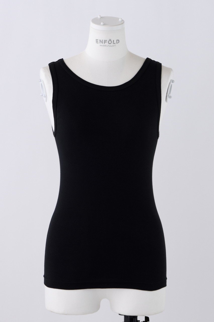 【エンフォルド/ENFOLD】のスビンフライス Basic T/T タンクトップ インテリア・キッズ・メンズ・レディースファッション・服の通販 founy(ファニー) 　ファッション　Fashion　レディースファッション　Fashion for Women　トップス・カットソー　Cut & Sew Tops　キャミソール&ノースリーブ　Camisoles & Sleeveless Tops　シャツ・ブラウス・オフィスカジュアル　Elegant Blouses & Button-Ups　ロングTシャツ・Tシャツ　Longline T-Shirts & Tees　カットソー・ベーシックTシャツ　Cut-and-Sewn Tops / Stretch Tees & Basics　インナー　Innerwear　キャミソール　Camisole, Spaghetti Strap Top　タンク　Tank Top, Sleeveless Top　ベーシック　Basic, Essential　夏　Summer　ブラック|ID: prp329100004010180 ipo3291000000032919370