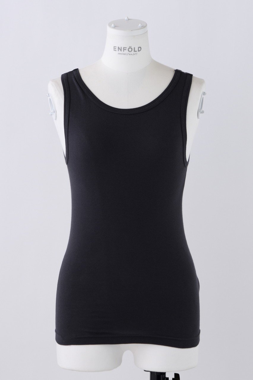 【エンフォルド/ENFOLD】のスビンフライス Basic T/T タンクトップ インテリア・キッズ・メンズ・レディースファッション・服の通販 founy(ファニー) 　ファッション　Fashion　レディースファッション　Fashion for Women　トップス・カットソー　Cut & Sew Tops　キャミソール&ノースリーブ　Camisoles & Sleeveless Tops　シャツ・ブラウス・オフィスカジュアル　Elegant Blouses & Button-Ups　ロングTシャツ・Tシャツ　Longline T-Shirts & Tees　カットソー・ベーシックTシャツ　Cut-and-Sewn Tops / Stretch Tees & Basics　インナー　Innerwear　キャミソール　Camisole, Spaghetti Strap Top　タンク　Tank Top, Sleeveless Top　ベーシック　Basic, Essential　夏　Summer　ダークグレー|ID: prp329100004010180 ipo3291000000032919379