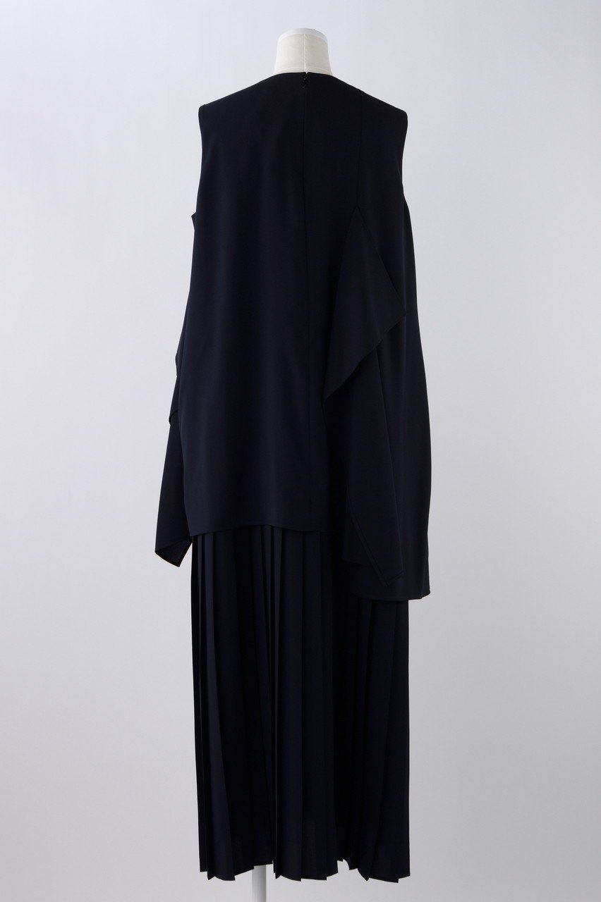 【エンフォルド/ENFOLD】のPEライトジョーゼット スクエアドレープ DRS/ドレス 人気、トレンドファッション・服の通販 founy(ファニー) 　ファッション　Fashion　レディースファッション　Fashion for Women　ワンピース　Dresses　フォーマル・パーティードレス・結婚式用ドレス　Elegant & Casual Dresses　チュニック　Tunic Tops & Dresses　アシンメトリー　Asymmetrical Style　ジョーゼット　Georgette, Semi-Sheer Fabric　ストレッチ　Stretch, Stretchy Fabric　スリーブ　Sleeve, Long Sleeve / Short Sleeve　チュニック　Tunic, Long Top　ドレス　Dress, One-Piece　ドレープ　Drape, Draping Fabric　パウダー　Powder, Soft Tone　プリーツ　Pleats, Pleated　ロング　Long, Long-Length　エレガント 上品　Elegant　夏　Summer　洗える　Machine Washable　other-3|ID: prp329100004010185 ipo3291000000036671411