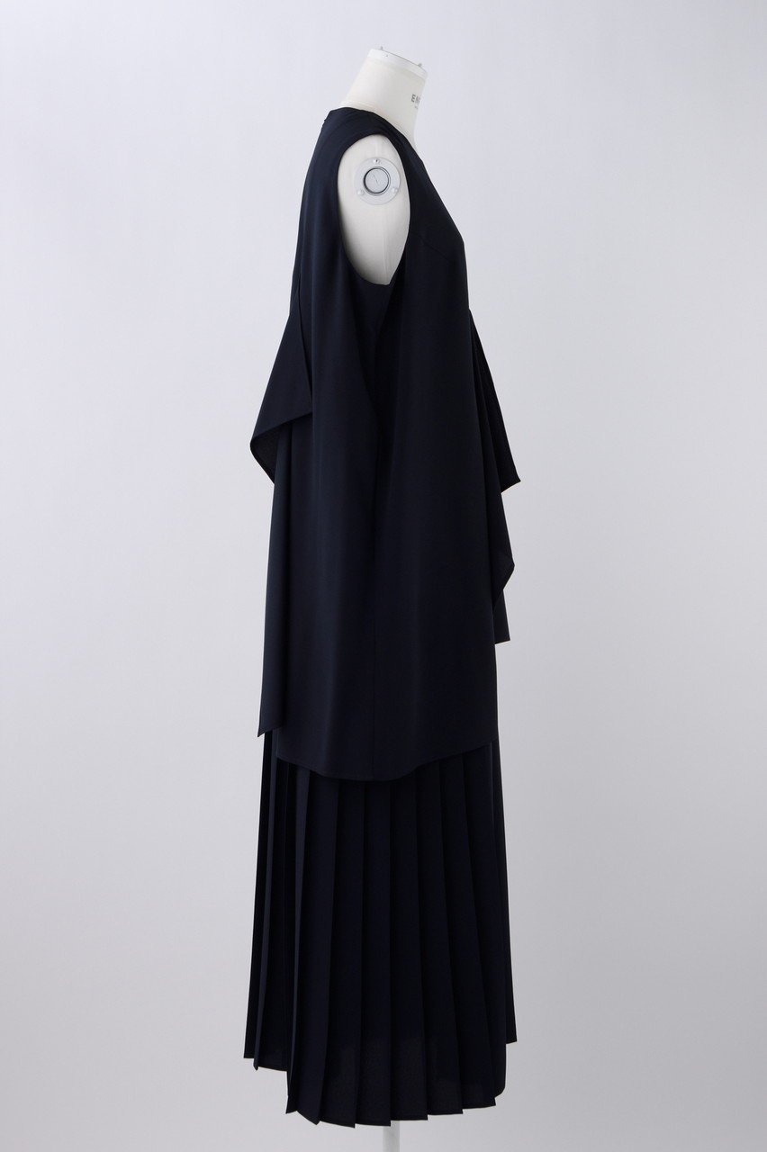 【エンフォルド/ENFOLD】のPEライトジョーゼット スクエアドレープ DRS/ドレス 人気、トレンドファッション・服の通販 founy(ファニー) 　ファッション　Fashion　レディースファッション　Fashion for Women　ワンピース　Dresses　フォーマル・パーティードレス・結婚式用ドレス　Elegant & Casual Dresses　チュニック　Tunic Tops & Dresses　アシンメトリー　Asymmetrical Style　ジョーゼット　Georgette, Semi-Sheer Fabric　ストレッチ　Stretch, Stretchy Fabric　スリーブ　Sleeve, Long Sleeve / Short Sleeve　チュニック　Tunic, Long Top　ドレス　Dress, One-Piece　ドレープ　Drape, Draping Fabric　パウダー　Powder, Soft Tone　プリーツ　Pleats, Pleated　ロング　Long, Long-Length　エレガント 上品　Elegant　夏　Summer　洗える　Machine Washable　other-4|ID: prp329100004010185 ipo3291000000036671412