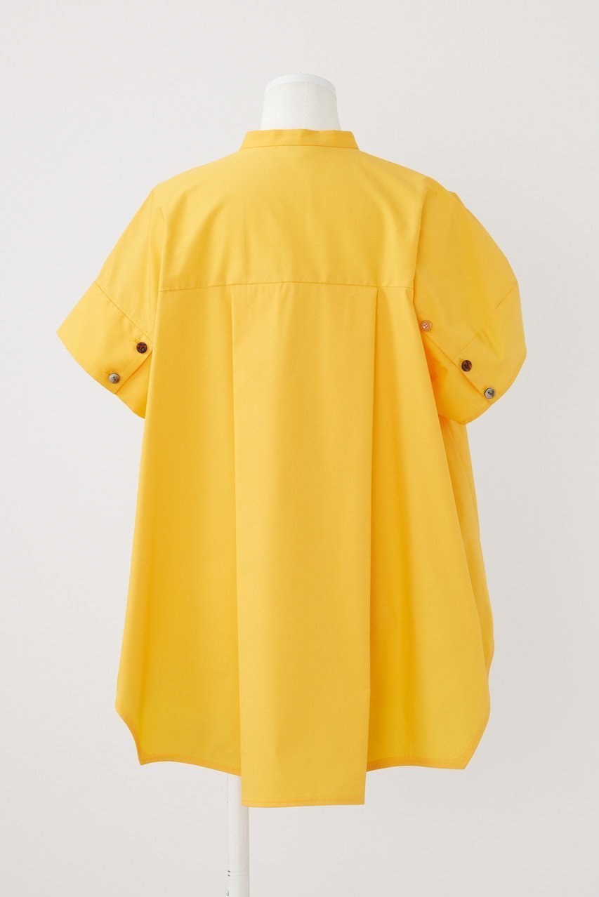【エンフォルド/ENFOLD】のストレッチブロード Halfsleeve Hexagon SH/シャツ 人気、トレンドファッション・服の通販 founy(ファニー) 　ファッション　Fashion　レディースファッション　Fashion for Women　トップス・カットソー　Cut & Sew Tops　シャツ・ブラウス・オフィスカジュアル　Elegant Blouses & Button-Ups　アシンメトリー　Asymmetrical Style　コンパクト　Compact, Small Size　ショート　Short, Short Length　ストレッチ　Stretch, Stretchy Fabric　ストレート　Straight, Straight Cut　スリーブ　Sleeve, Long Sleeve / Short Sleeve　ブロード　Broadcloth, Fine Cotton　ベーシック　Basic, Essential　半袖　Short Sleeve, Half Sleeve　夏　Summer　other-3|ID: prp329100004010186 ipo3291000000032908869