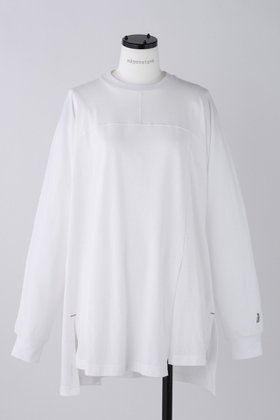 【ナゴンスタンス/nagonstans】のSingle Jersey アシンメトリーロングTシャツ 人気、トレンドファッション・服の通販 founy(ファニー) ファッション Fashion レディースファッション WOMEN トップス・カットソー Tops/Tshirt シャツ/ブラウス Shirts/Blouses ロング / Tシャツ T-Shirts カットソー Cut and Sewn アシンメトリー Asymmetry スリット Slit スリーブ Sleeve ヘムライン Hemline ロング Long 切替 Switching 半袖 Short Sleeve |ID:prp329100004010199