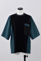 【ナゴンスタンス/nagonstans】のソフト天竺 PKT Tシャツ 人気、トレンドファッション・服の通販 founy(ファニー) ファッション Fashion レディースファッション Fashion for Women トップス・カットソー Cut & Sew Tops シャツ・ブラウス・オフィスカジュアル Elegant Blouses & Button-Ups ロングTシャツ・Tシャツ Longline T-Shirts & Tees カットソー・ベーシックTシャツ Cut-and-Sewn Tops / Stretch Tees & Basics カットソー Cut and Sewn Top ショート Short, Short Length シンプル Simple, Minimal スリーブ Sleeve, Long Sleeve / Short Sleeve ドッキング Docking, Mixed Material パターン Pattern, Design Print ポケット Pocket, Pocket Detail メッシュ Mesh, Net Fabric エレガント 上品 Elegant 夏 Summer thumbnail Black|ID: prp329100004010201 ipo3291000000032925804