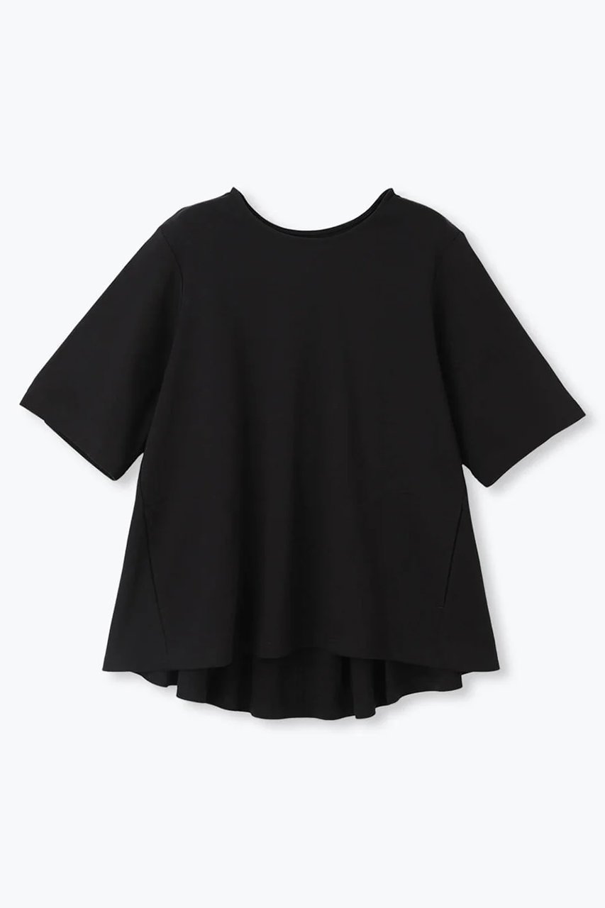 【レリル/lelill】のタックフレアーTシャツ インテリア・キッズ・メンズ・レディースファッション・服の通販 founy(ファニー) 　ファッション　Fashion　レディースファッション　Fashion for Women　トップス・カットソー　Cut & Sew Tops　シャツ・ブラウス・オフィスカジュアル　Elegant Blouses & Button-Ups　ロングTシャツ・Tシャツ　Longline T-Shirts & Tees　カットソー・ベーシックTシャツ　Cut-and-Sewn Tops / Stretch Tees & Basics　なめらか　Smooth, Silky Texture　ショート　Short, Short Length　スリーブ　Sleeve, Long Sleeve / Short Sleeve　ポケット　Pocket, Pocket Detail　人気　Popular, Best Seller　夏　Summer　ブラック|ID: prp329100004010905 ipo3291000000032842855