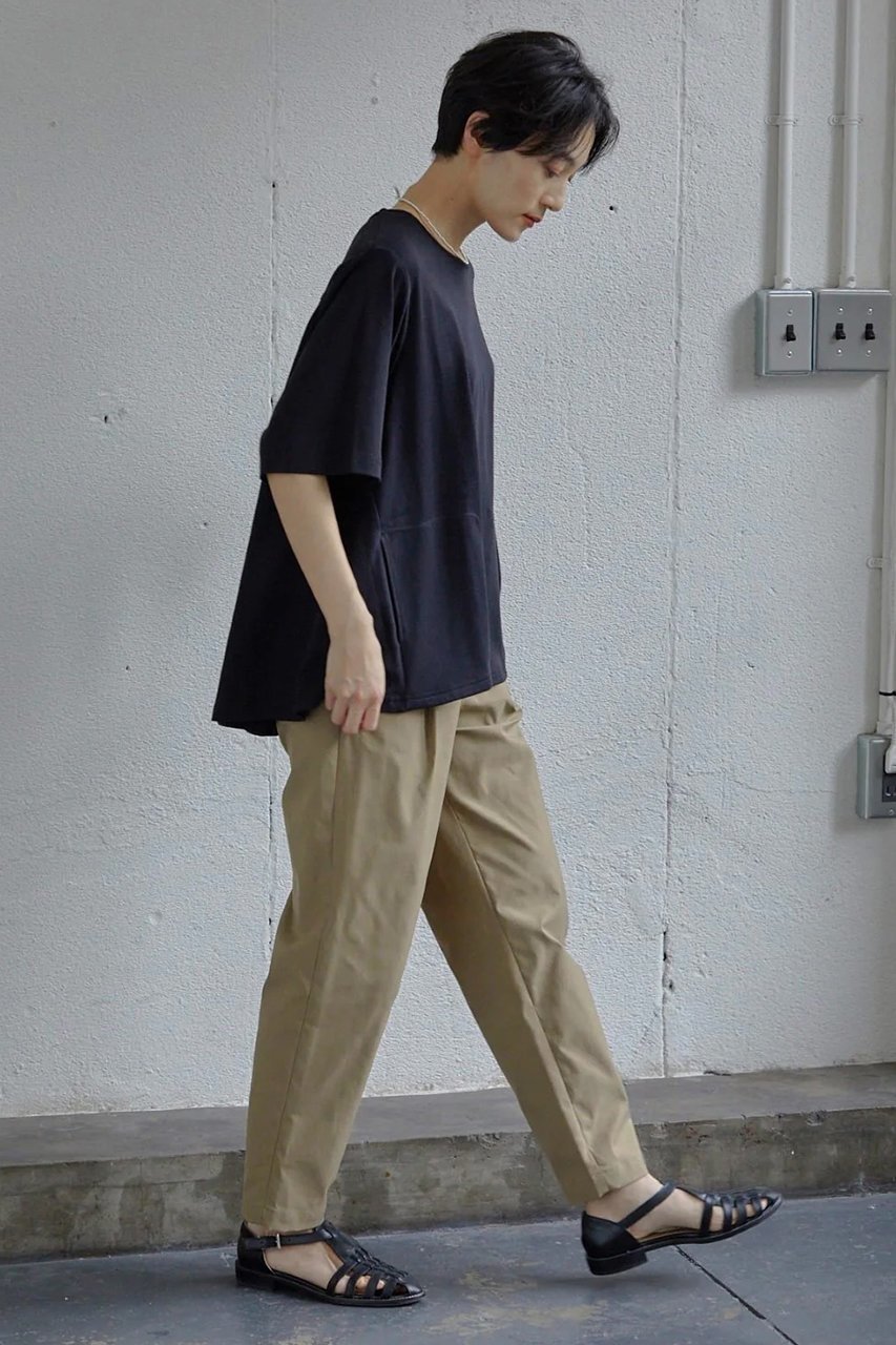 【レリル/lelill】のタックフレアーTシャツ 人気、トレンドファッション・服の通販 founy(ファニー) 　ファッション　Fashion　レディースファッション　Fashion for Women　トップス・カットソー　Cut & Sew Tops　シャツ・ブラウス・オフィスカジュアル　Elegant Blouses & Button-Ups　ロングTシャツ・Tシャツ　Longline T-Shirts & Tees　カットソー・ベーシックTシャツ　Cut-and-Sewn Tops / Stretch Tees & Basics　なめらか　Smooth, Silky Texture　ショート　Short, Short Length　スリーブ　Sleeve, Long Sleeve / Short Sleeve　ポケット　Pocket, Pocket Detail　人気　Popular, Best Seller　夏　Summer　other-7|ID: prp329100004010905 ipo3291000000032842876