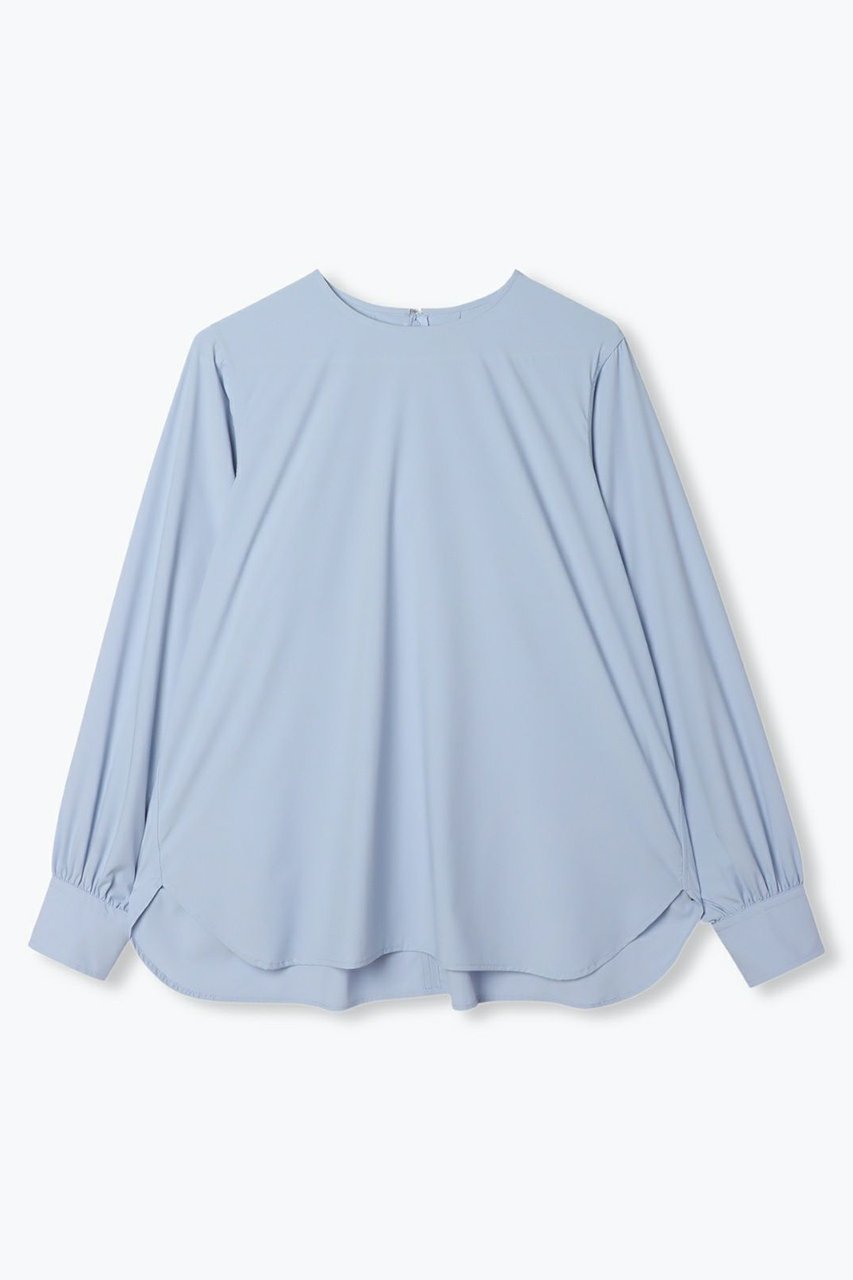 【レリル/lelill】のTHE BASIC BLOUSE インテリア・キッズ・メンズ・レディースファッション・服の通販 founy(ファニー) 　ファッション　Fashion　レディースファッション　Fashion for Women　トップス・カットソー　Cut & Sew Tops　シャツ・ブラウス・オフィスカジュアル　Elegant Blouses & Button-Ups　スリーブ　Sleeve, Long Sleeve / Short Sleeve　ロング　Long, Long-Length　ブルー|ID: prp329100004010906 ipo3291000000032907872