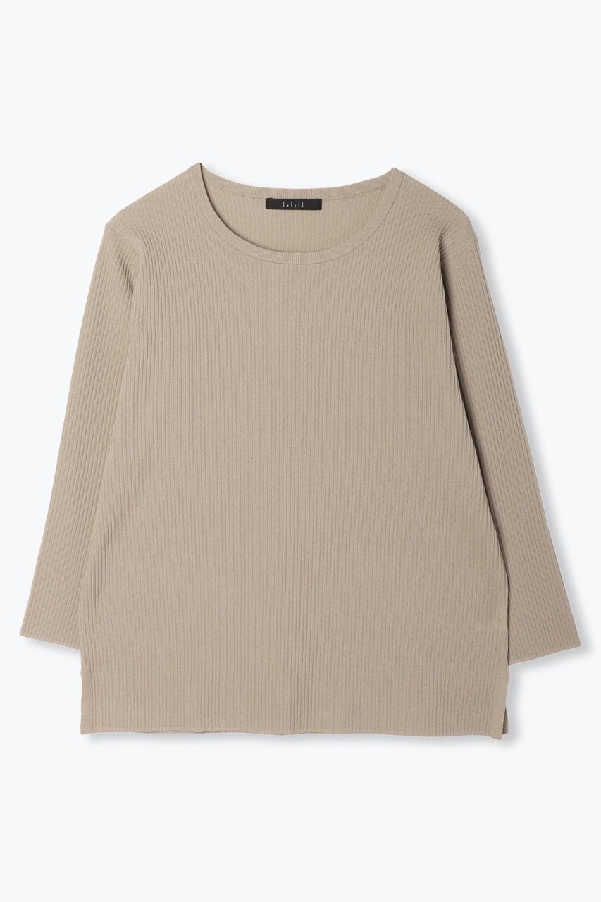 【レリル/lelill】のハイテクリブニット3/4 インテリア・キッズ・メンズ・レディースファッション・服の通販 founy(ファニー) 　ファッション　Fashion　レディースファッション　Fashion for Women　トップス・カットソー　Cut & Sew Tops　ニット　Knit Tops & Sweaters　カジュアルプルオーバー・ニットトップス　Pullovers & Knit Tops / Casual Pullovers　リブニット　Rib Knit, Ribbed Knit　夏　Summer　春　Spring　S/S・春夏　SS, Spring/Summer, Warm Season　洗える　Machine Washable　ベージュ|ID: prp329100004010907 ipo3291000000032935117