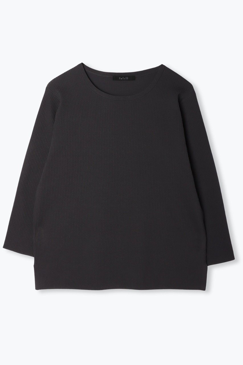【レリル/lelill】のハイテクリブニット3/4 インテリア・キッズ・メンズ・レディースファッション・服の通販 founy(ファニー) 　ファッション　Fashion　レディースファッション　Fashion for Women　トップス・カットソー　Cut & Sew Tops　ニット　Knit Tops & Sweaters　カジュアルプルオーバー・ニットトップス　Pullovers & Knit Tops / Casual Pullovers　リブニット　Rib Knit, Ribbed Knit　夏　Summer　春　Spring　S/S・春夏　SS, Spring/Summer, Warm Season　洗える　Machine Washable　ブラック|ID: prp329100004010907 ipo3291000000032935126