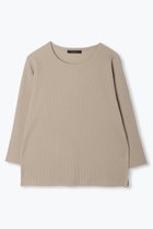 【レリル/lelill】のハイテクリブニット3/4 ブラウン|ID: prp329100004010907 ipo3291000000033745204