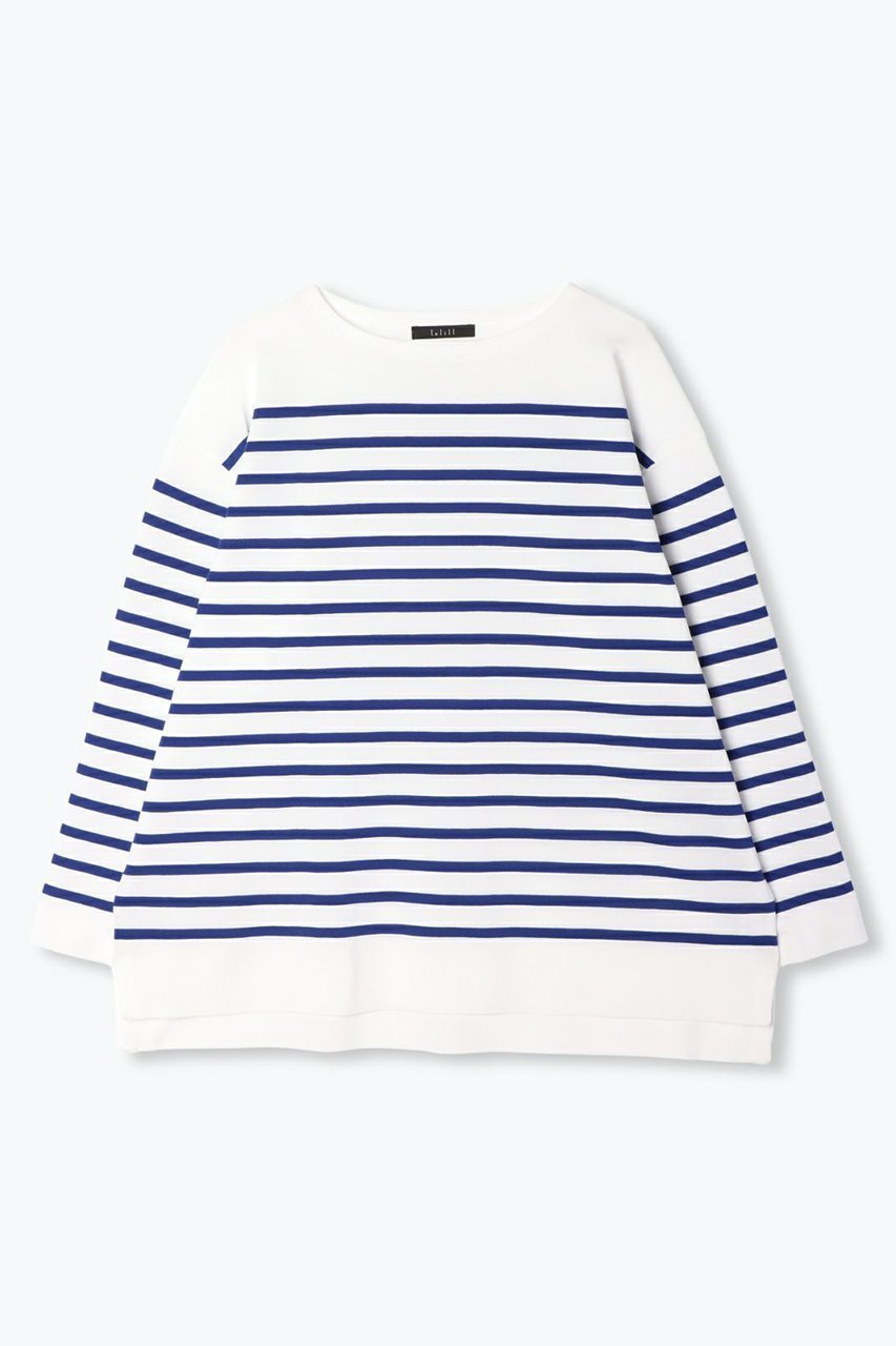 【レリル/lelill】のハイテクボーダーリブニット(オーバーサイズ) インテリア・キッズ・メンズ・レディースファッション・服の通販 founy(ファニー) 　ファッション　Fashion　レディースファッション　Fashion for Women　トップス・カットソー　Cut & Sew Tops　ニット　Knit Tops & Sweaters　カジュアルプルオーバー・ニットトップス　Pullovers & Knit Tops / Casual Pullovers　リブニット　Rib Knit, Ribbed Knit　洗える　Machine Washable　ブルー|ID: prp329100004010916 ipo3291000000032921654