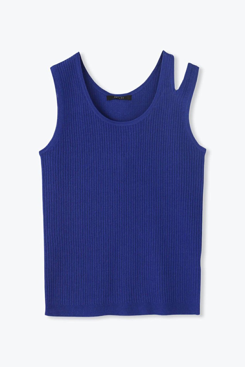 【レリル/lelill】のビスリネンスリットショルダーノースリーブ インテリア・キッズ・メンズ・レディースファッション・服の通販 founy(ファニー) 　ファッション　Fashion　レディースファッション　Fashion for Women　トップス・カットソー　Cut & Sew Tops　キャミソール&ノースリーブ　Camisoles & Sleeveless Tops　シャツ・ブラウス・オフィスカジュアル　Elegant Blouses & Button-Ups　ロングTシャツ・Tシャツ　Longline T-Shirts & Tees　カットソー・ベーシックTシャツ　Cut-and-Sewn Tops / Stretch Tees & Basics　おすすめ　Recommended / Our Picks　アンサンブル　Ensemble Set　インナー　Innerwear　カーディガン　Cardigan, Knitwear　キャミソール　Camisole, Spaghetti Strap Top　ショルダー　Shoulder, Shoulder Strap　スリット　Slit, Slit Detail　タンク　Tank Top, Sleeveless Top　ミックス　Mix, Mixed Style　リネン　Linen, Linen Fabric　夏　Summer　ブルー|ID: prp329100004010917 ipo3291000000032842450