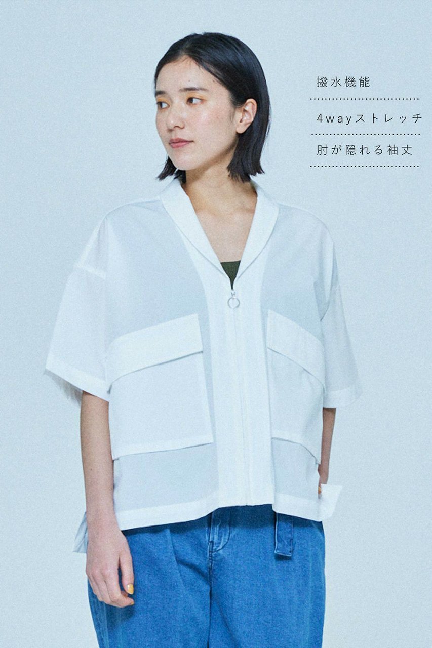 【レリル/lelill】のオールウェザーショートシャツJK 人気、トレンドファッション・服の通販 founy(ファニー) 　ファッション　Fashion　レディースファッション　WOMEN　トップス・カットソー　Tops/Tshirt　シャツ/ブラウス　Shirts/Blouses　おすすめ　Recommend　ショート　Short　ショール　Shawl　ジャケット　Jacket　スリーブ　Sleeve　セットアップ　Set Up　デニム　Denim　ポケット　Pocket　夏　Summer　羽織　Haori　other-2|ID: prp329100004010921 ipo3291000000031450847
