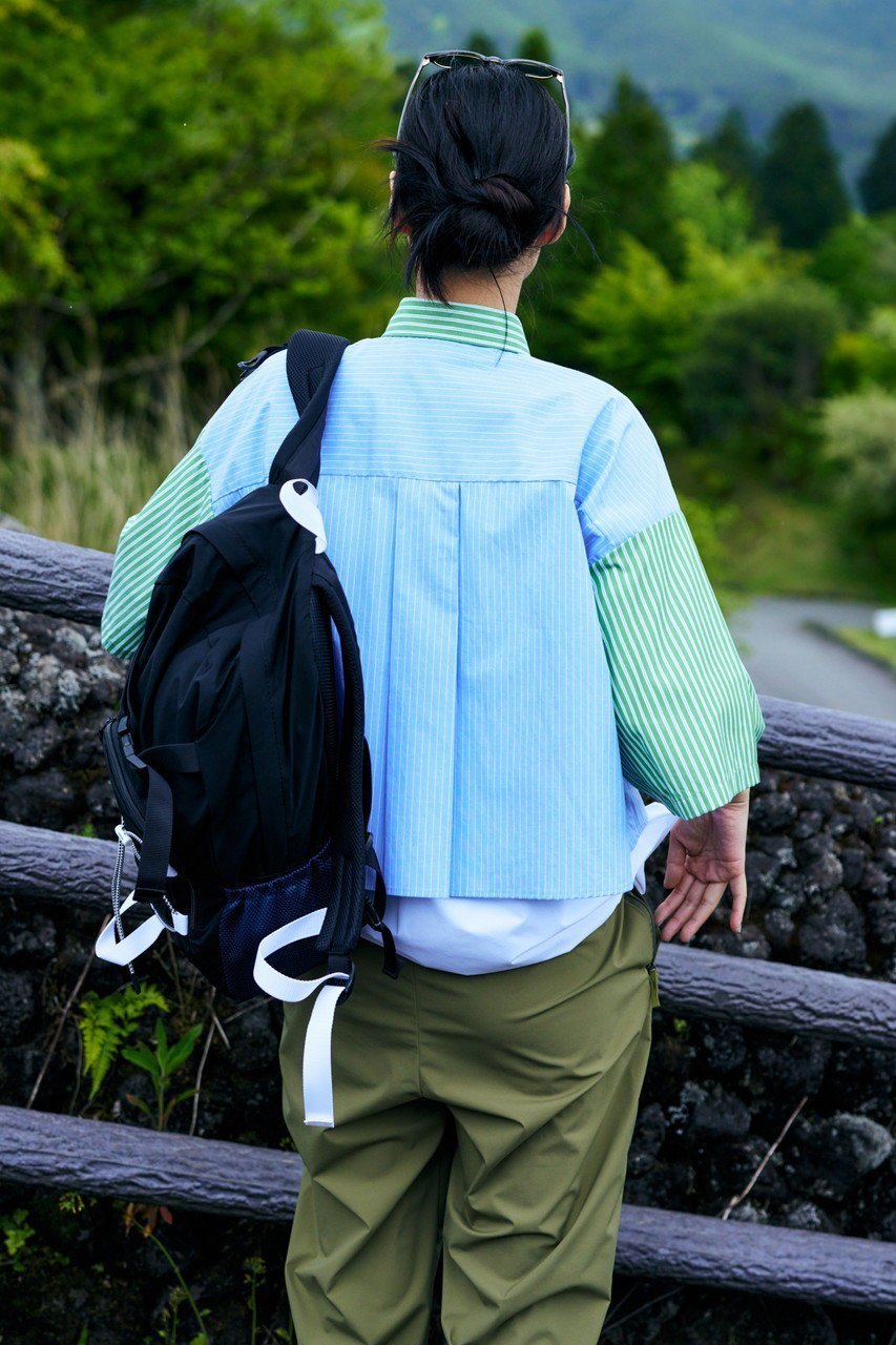 【ナゴンスタンス/nagonstans】のDouble Stripe フレアスリーブ SH/シャツ 人気、トレンドファッション・服の通販 founy(ファニー) 　ファッション　Fashion　レディースファッション　Fashion for Women　トップス・カットソー　Cut & Sew Tops　シャツ・ブラウス・オフィスカジュアル　Elegant Blouses & Button-Ups　クロップド　Cropped, Short Length　ショート　Short, Short Length　シンプル　Simple, Minimal　ストライプ　Stripe, Striped Pattern　スリーブ　Sleeve, Long Sleeve / Short Sleeve　フレア　Flare, Flared　other-7|ID: prp329100004010923 ipo3291000000036877802