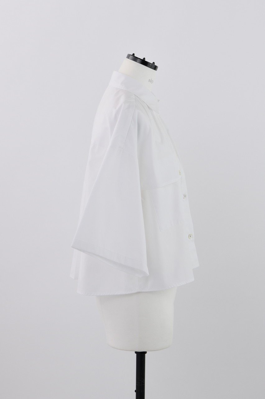 【ナゴンスタンス/nagonstans】のT/Cブロード フレアスリーブ SH/シャツ 人気、トレンドファッション・服の通販 founy(ファニー) 　ファッション　Fashion　レディースファッション　Fashion for Women　トップス・カットソー　Cut & Sew Tops　シャツ・ブラウス・オフィスカジュアル　Elegant Blouses & Button-Ups　クロップド　Cropped, Short Length　ショート　Short, Short Length　シンプル　Simple, Minimal　スリーブ　Sleeve, Long Sleeve / Short Sleeve　フレア　Flare, Flared　ブロード　Broadcloth, Fine Cotton　other-4|ID: prp329100004010924 ipo3291000000032908826