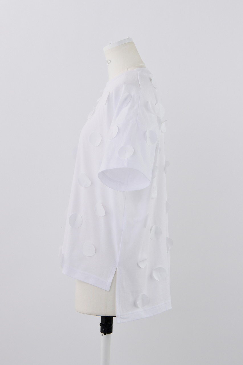 【エンフォルド/ENFOLD】のソフト天竺 ドットT/SH Tシャツ 人気、トレンドファッション・服の通販 founy(ファニー) 　ファッション　Fashion　レディースファッション　Fashion for Women　トップス・カットソー　Cut & Sew Tops　シャツ・ブラウス・オフィスカジュアル　Elegant Blouses & Button-Ups　ロングTシャツ・Tシャツ　Longline T-Shirts & Tees　カットソー・ベーシックTシャツ　Cut-and-Sewn Tops / Stretch Tees & Basics　ショート　Short, Short Length　スリーブ　Sleeve, Long Sleeve / Short Sleeve　ドット　Polka Dot, Dot Pattern　ベーシック　Basic, Essential　モチーフ　Motif, Design Theme　リラックス　Relax, Relaxed Fit　other-2|ID: prp329100004010927 ipo3291000000035791881