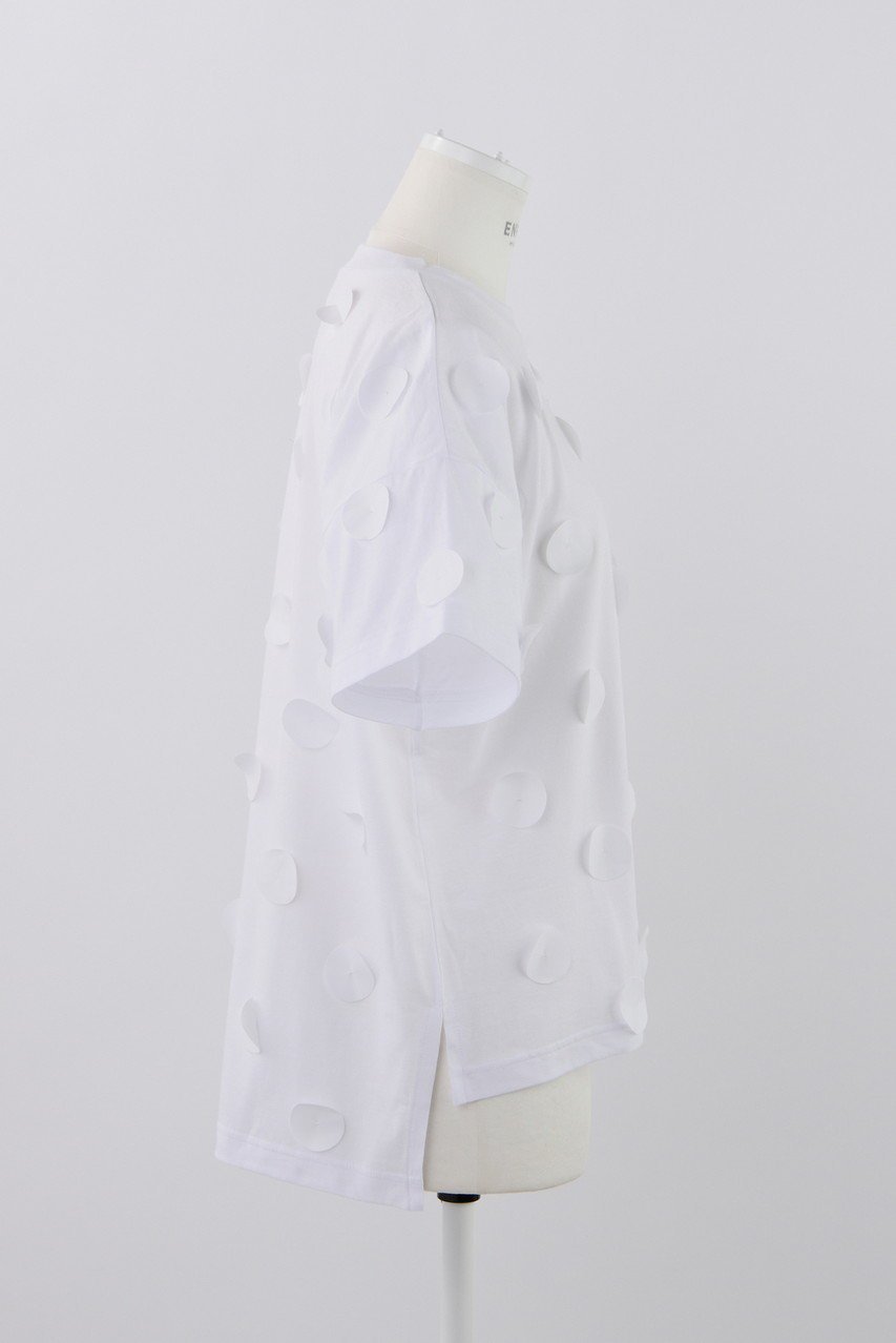 【エンフォルド/ENFOLD】のソフト天竺 ドットT/SH Tシャツ 人気、トレンドファッション・服の通販 founy(ファニー) 　ファッション　Fashion　レディースファッション　Fashion for Women　トップス・カットソー　Cut & Sew Tops　シャツ・ブラウス・オフィスカジュアル　Elegant Blouses & Button-Ups　ロングTシャツ・Tシャツ　Longline T-Shirts & Tees　カットソー・ベーシックTシャツ　Cut-and-Sewn Tops / Stretch Tees & Basics　ショート　Short, Short Length　スリーブ　Sleeve, Long Sleeve / Short Sleeve　ドット　Polka Dot, Dot Pattern　ベーシック　Basic, Essential　モチーフ　Motif, Design Theme　リラックス　Relax, Relaxed Fit　other-4|ID: prp329100004010927 ipo3291000000035791883