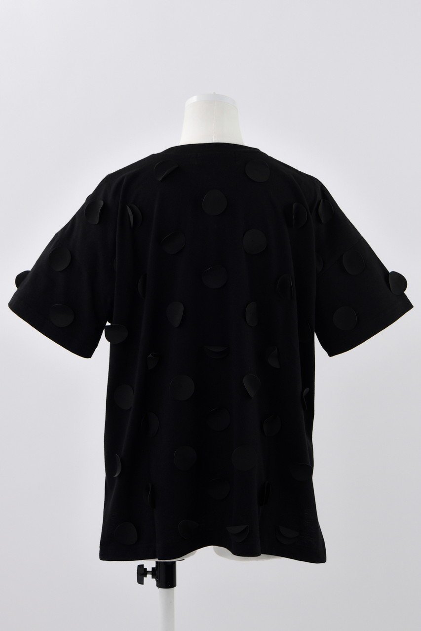 【エンフォルド/ENFOLD】のソフト天竺 ドットT/SH Tシャツ 大人の最旬トレンドファッション＆コーディネート founy(ファウニー) 　ファッション　Fashion　レディースファッション　Fashion for Women　トップス・カットソー　Cut & Sew Tops　シャツ・ブラウス・オフィスカジュアル　Elegant Blouses & Button-Ups　ロングTシャツ・Tシャツ　Longline T-Shirts & Tees　カットソー・ベーシックTシャツ　Cut-and-Sewn Tops / Stretch Tees & Basics　ショート　Short, Short Length　スリーブ　Sleeve, Long Sleeve / Short Sleeve　ドット　Polka Dot, Dot Pattern　ベーシック　Basic, Essential　モチーフ　Motif, Design Theme　リラックス　Relax, Relaxed Fit　other-3|ID: prp329100004010927 ipo3291000000036985000