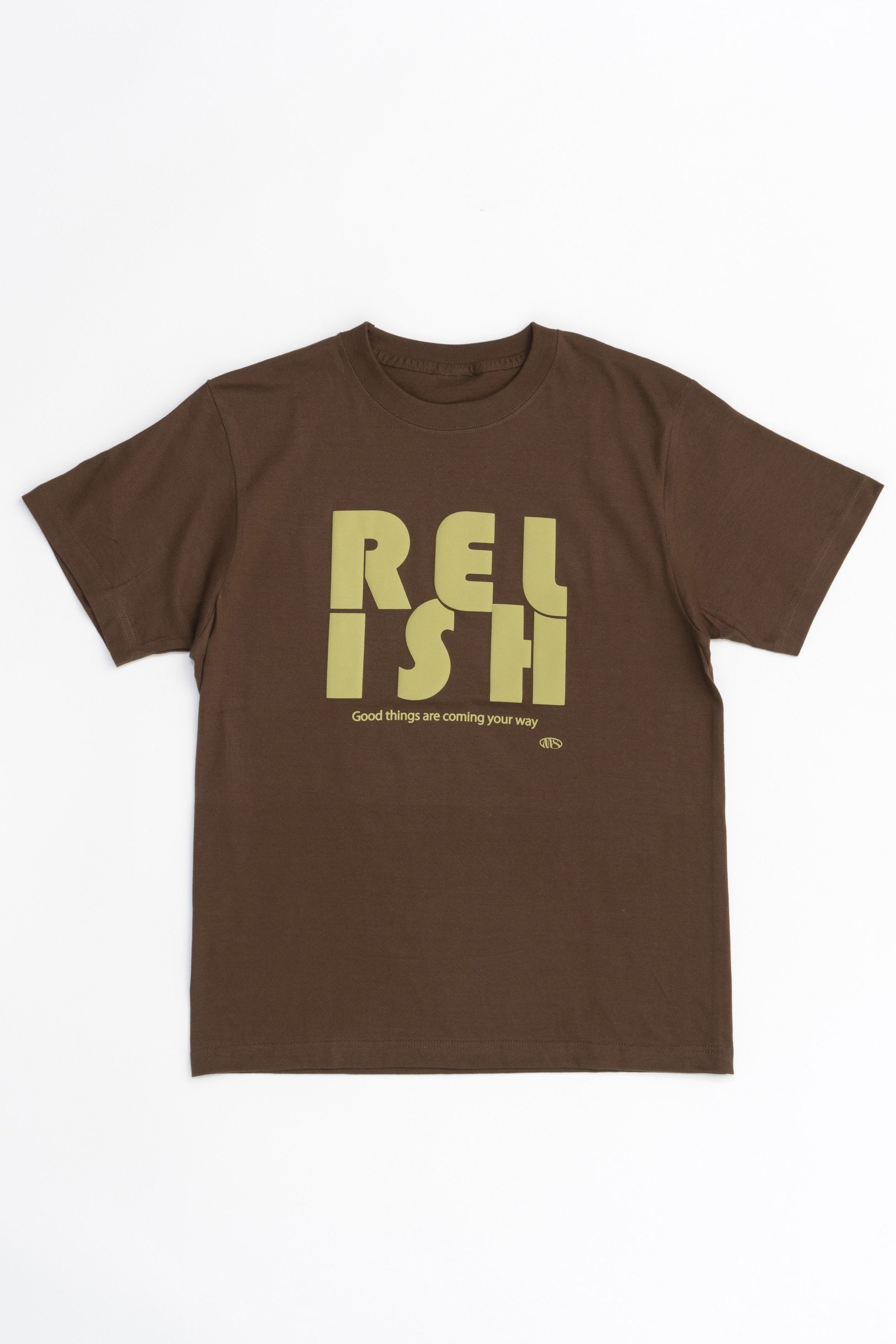 【メゾンスペシャル/MAISON SPECIAL】のRELISH Puff Printing T-shirt/RELISH発泡プリントTシャツ インテリア・キッズ・メンズ・レディースファッション・服の通販 founy(ファニー) 　ファッション　Fashion　レディースファッション　Fashion for Women　トップス・カットソー　Cut & Sew Tops　シャツ・ブラウス・オフィスカジュアル　Elegant Blouses & Button-Ups　ロングTシャツ・Tシャツ　Longline T-Shirts & Tees　カットソー・ベーシックTシャツ　Cut-and-Sewn Tops / Stretch Tees & Basics　ショート　Short, Short Length　スリーブ　Sleeve, Long Sleeve / Short Sleeve　プリント　Print, Printed Pattern　BRN(ブラウン)|ID: prp329100004012110 ipo3291000000032912686