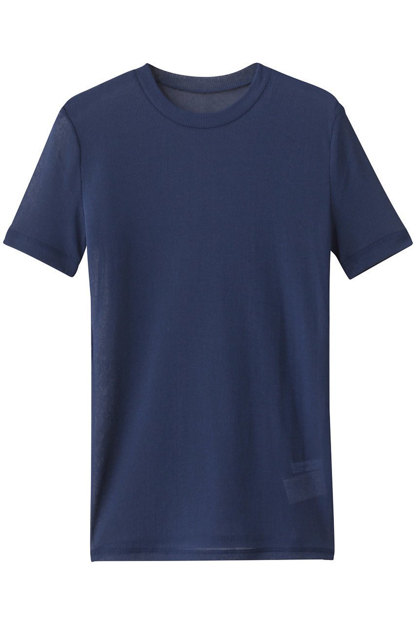 【スタニングルアー/STUNNING LURE】のシアーテレコTシャツ インテリア・キッズ・メンズ・レディースファッション・服の通販 founy(ファニー) 　ファッション　Fashion　レディースファッション　Fashion for Women　トップス・カットソー　Cut & Sew Tops　キャミソール&ノースリーブ　Camisoles & Sleeveless Tops　シャツ・ブラウス・オフィスカジュアル　Elegant Blouses & Button-Ups　ロングTシャツ・Tシャツ　Longline T-Shirts & Tees　カットソー・ベーシックTシャツ　Cut-and-Sewn Tops / Stretch Tees & Basics　インナー　Innerwear　キャミソール　Camisole, Spaghetti Strap Top　コンパクト　Compact, Small Size　タンク　Tank Top, Sleeveless Top　テレコ　Ribbed, Rib Stitch　フィット　Fit, Slim Fit　エレガント 上品　Elegant　ネイビー|ID: prp329100004012120 ipo3291000000036653307