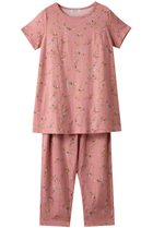 【イクコ/IKUKO】の60接結花柄プリント ロングトップスパジャマ ピンク|ID:prp329100004012140