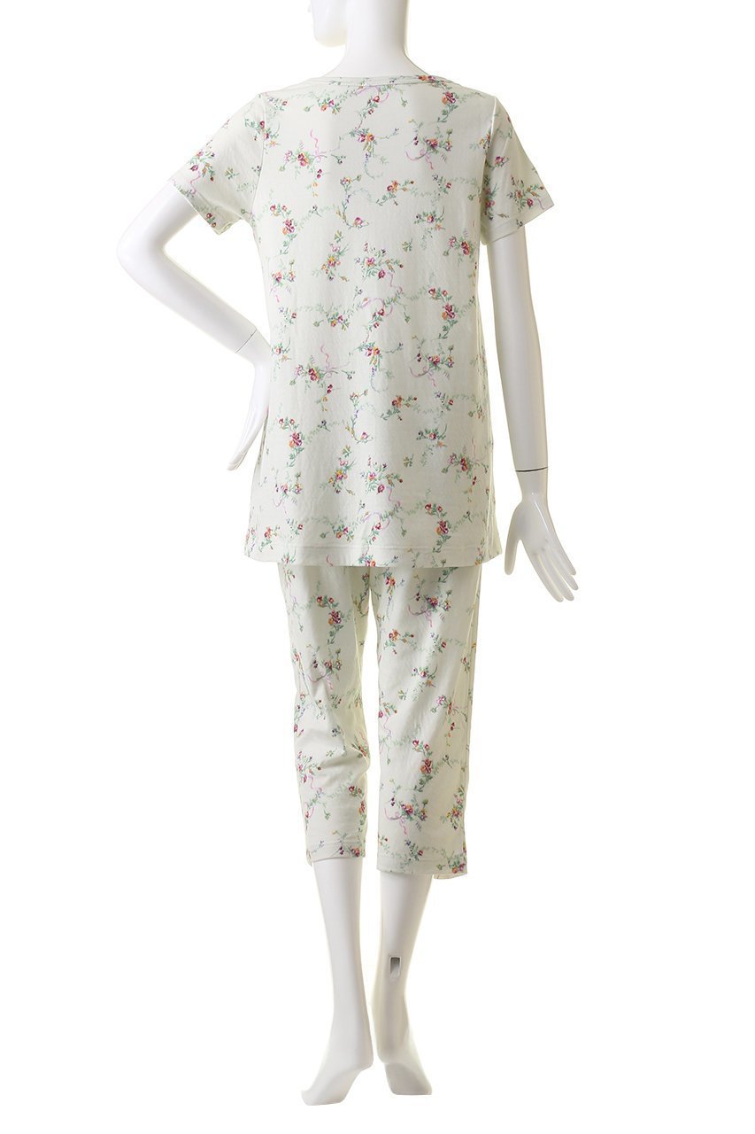 【イクコ/IKUKO】の60接結花柄プリント ロングトップスパジャマ 人気、トレンドファッション・服の通販 founy(ファニー) 　ファッション　Fashion　レディースファッション　Fashion for Women　トップス・カットソー　Cut & Sew Tops　花柄・フラワープリント・モチーフ　Floral Prints & Motifs / Flower Pattern Tops　クラシカル　Classical, Vintage-Inspired　パジャマ　Pajamas, Sleepwear　プリント　Print, Printed Pattern　半袖　Short Sleeve, Half Sleeve　other-4|ID: prp329100004012140 ipo3291000000032834900
