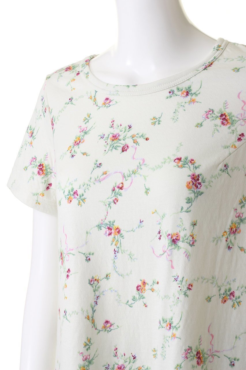 【イクコ/IKUKO】の60接結花柄プリント ロングトップスパジャマ 人気、トレンドファッション・服の通販 founy(ファニー) 　ファッション　Fashion　レディースファッション　Fashion for Women　トップス・カットソー　Cut & Sew Tops　花柄・フラワープリント・モチーフ　Floral Prints & Motifs / Flower Pattern Tops　クラシカル　Classical, Vintage-Inspired　パジャマ　Pajamas, Sleepwear　プリント　Print, Printed Pattern　半袖　Short Sleeve, Half Sleeve　other-5|ID: prp329100004012140 ipo3291000000032834901