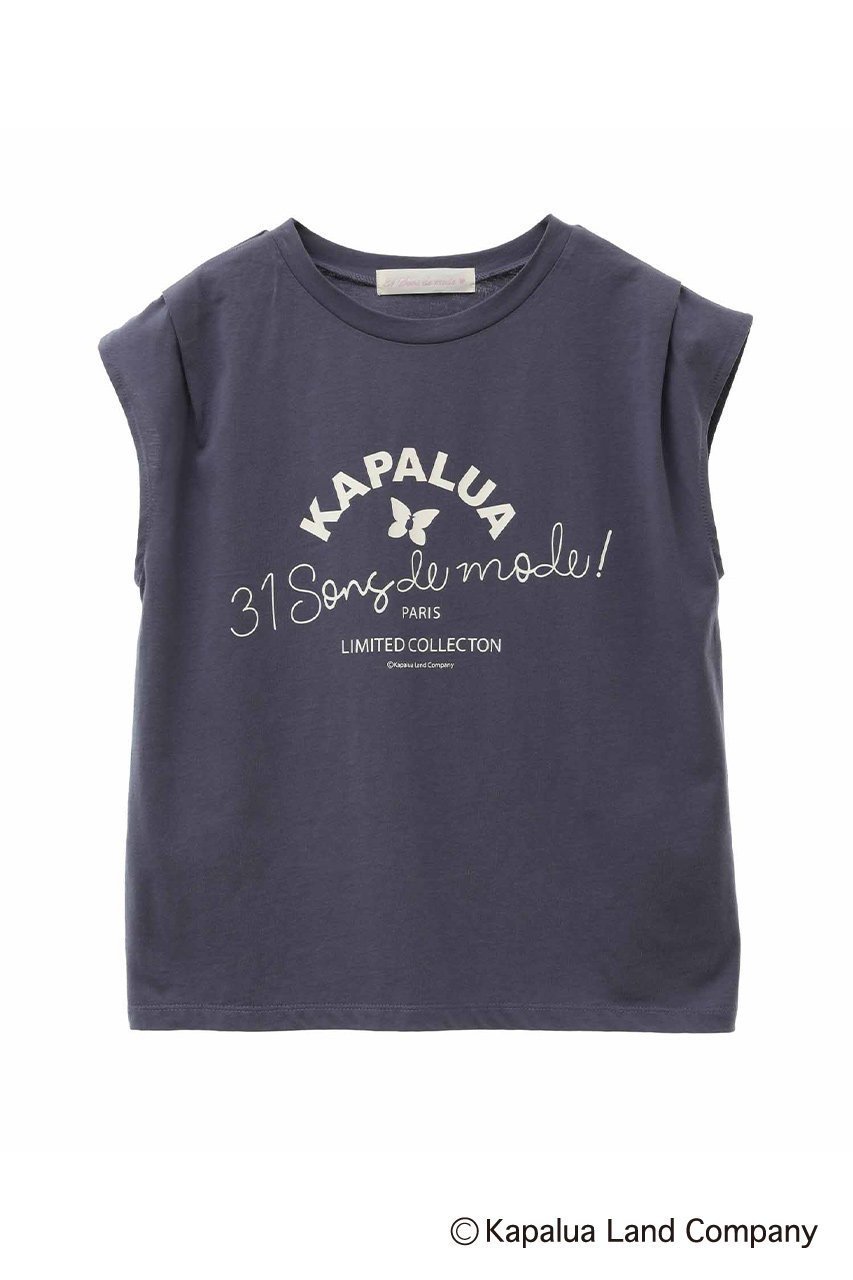 【トランテアン ソン ドゥ モード/31 Sons de mode】の【Kapaluaコラボ】タックスリーブロゴTシャツ 人気、トレンドファッション・服の通販 founy(ファニー) 　ファッション　Fashion　レディースファッション　WOMEN　トップス・カットソー　Tops/Tshirt　シャツ/ブラウス　Shirts/Blouses　ロング / Tシャツ　T-Shirts　カットソー　Cut and Sewn　コラボ　Collaboration　ショルダー　Shoulder　ショート　Short　スリーブ　Sleeve　ドロップ　Drop　ノースリーブ　No Sleeve　プリント　Print　リゾート　Resort　 other-1|ID: prp329100004013541 ipo3291000000029920477